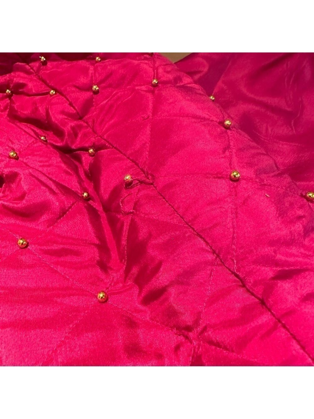 FUDA International Vintage 100% Silk Red Jacket Size XL - Picture 8 of 8